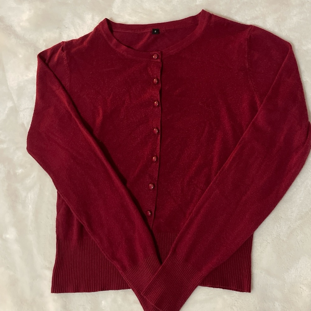 Red long sleeve button up!